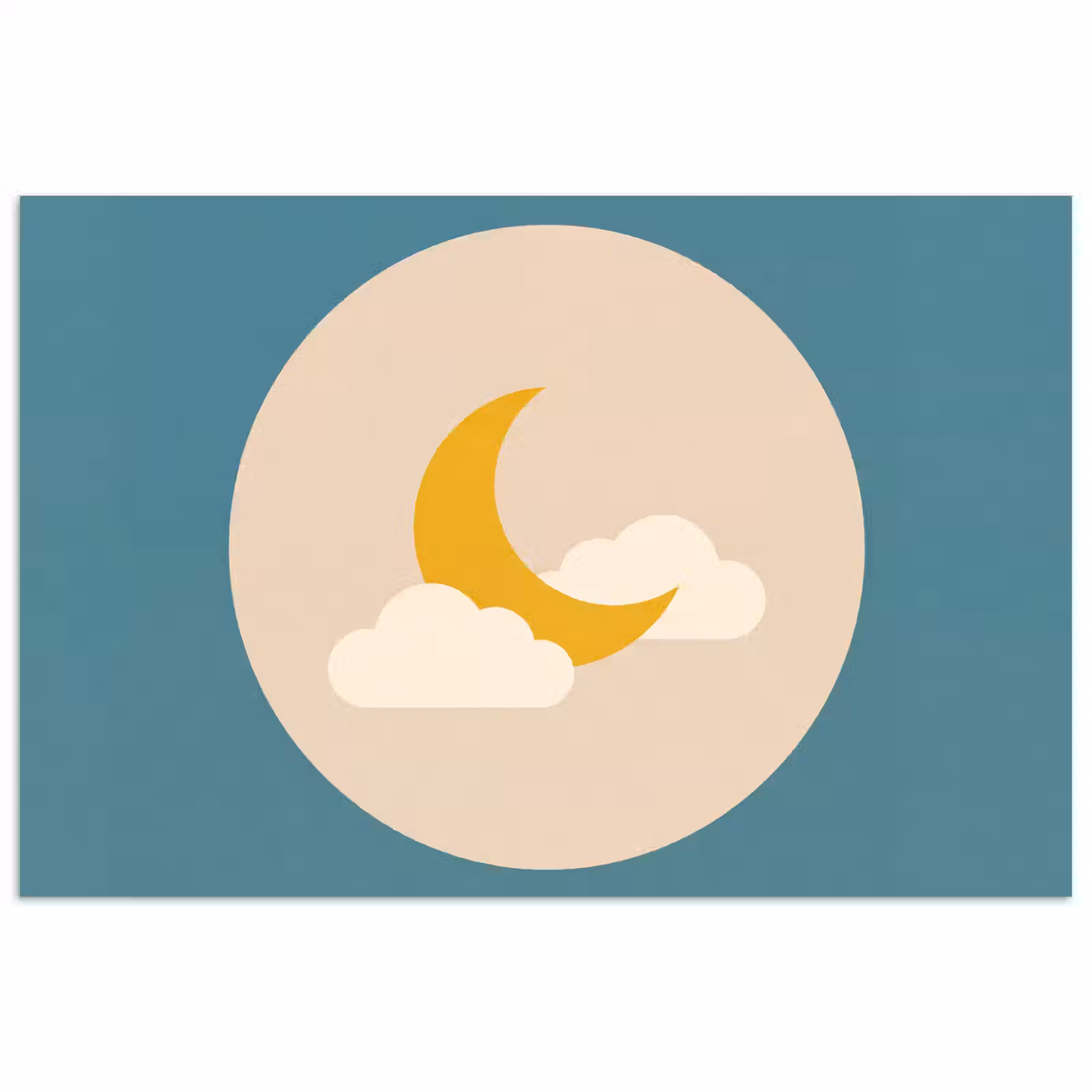 Poster - Mond – Wolken – Natur – Abstrakt – Gelb — 1