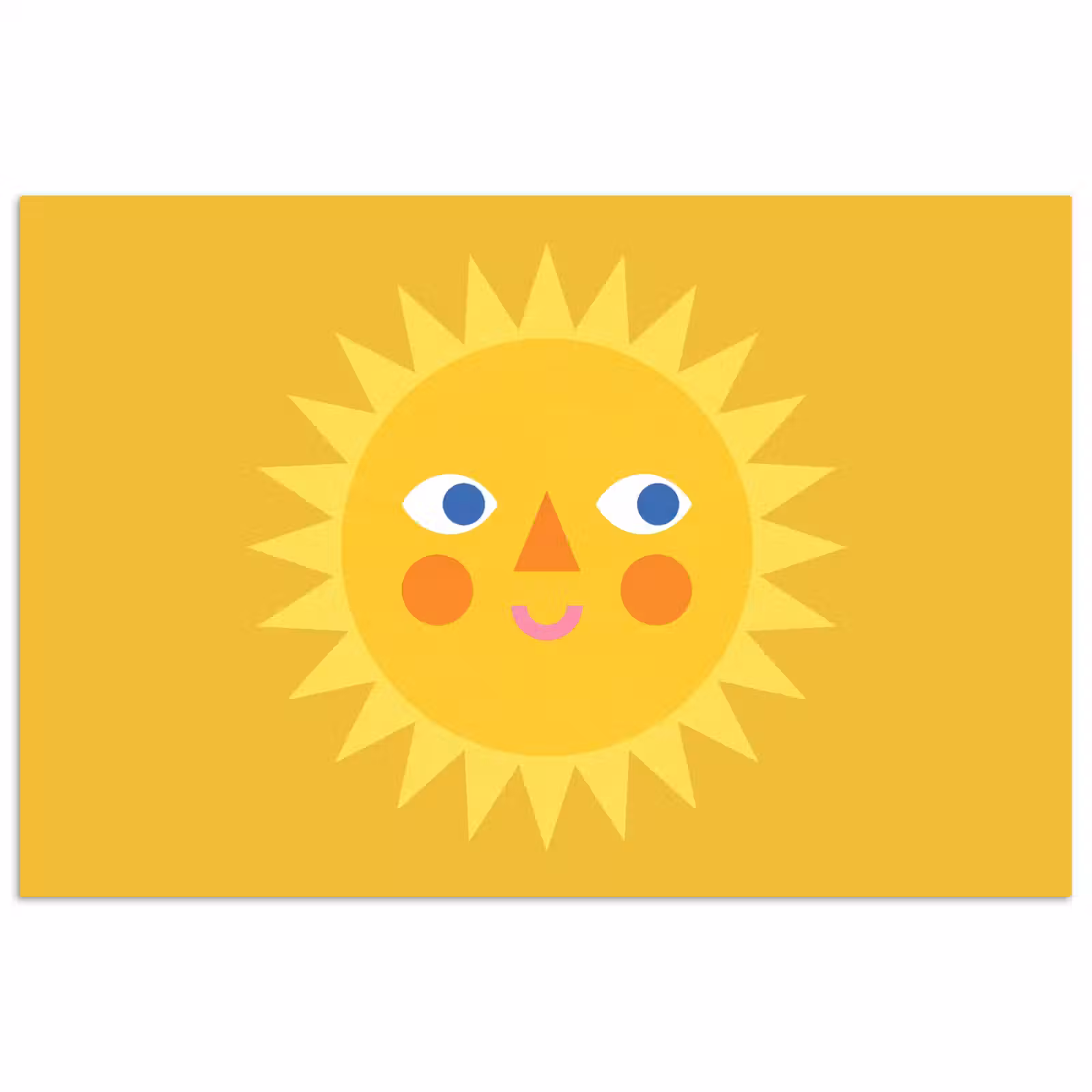 Poster - Sonne – Gesicht – Sommer – Illustration – Gelb — 1