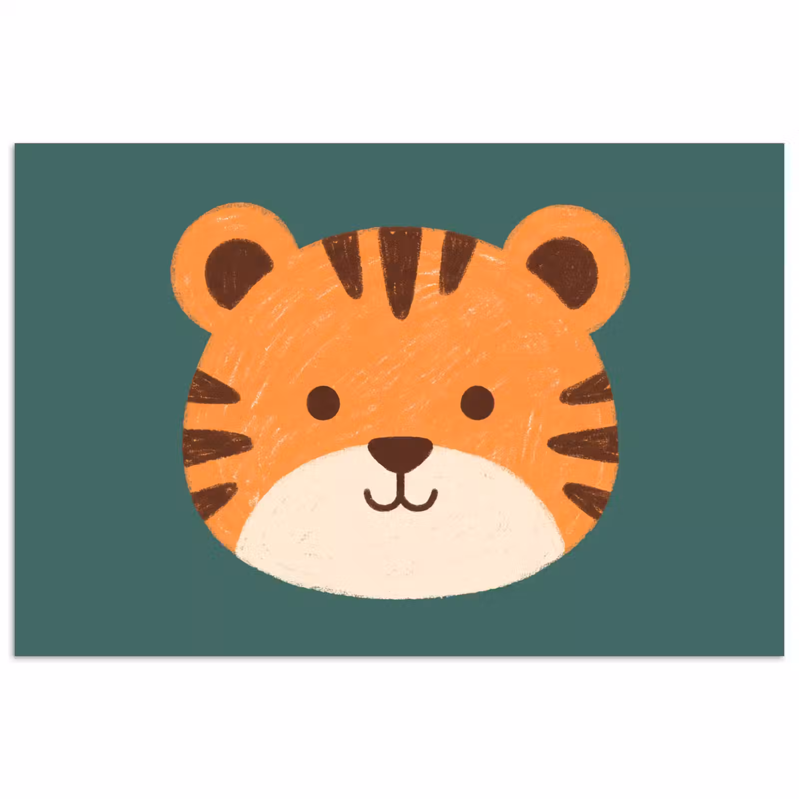 Poster - Tiere – Kopf – Orange – Illustration – Modern — 1