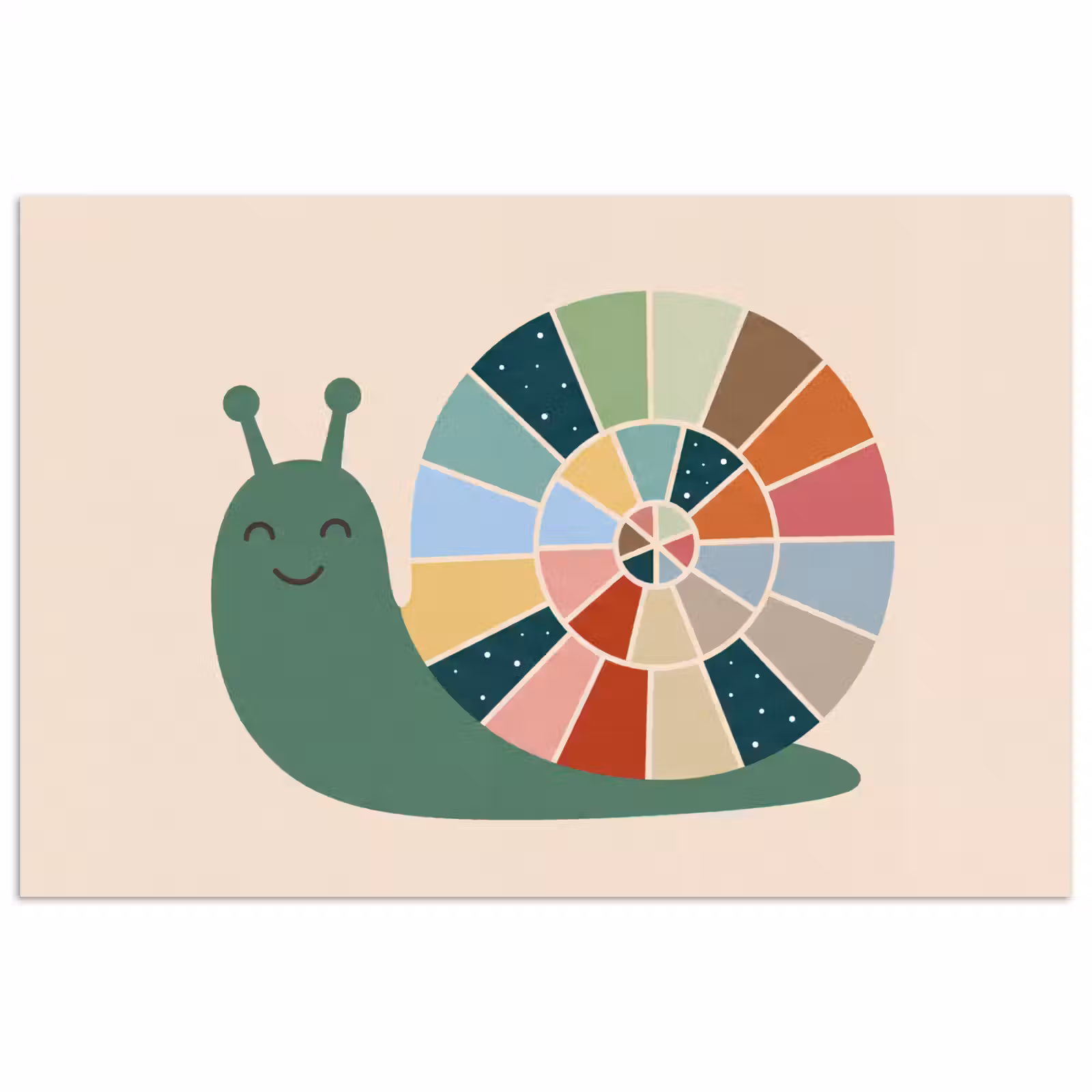 Poster - Tiere – Schnecke – Bunt – Illustration — 1