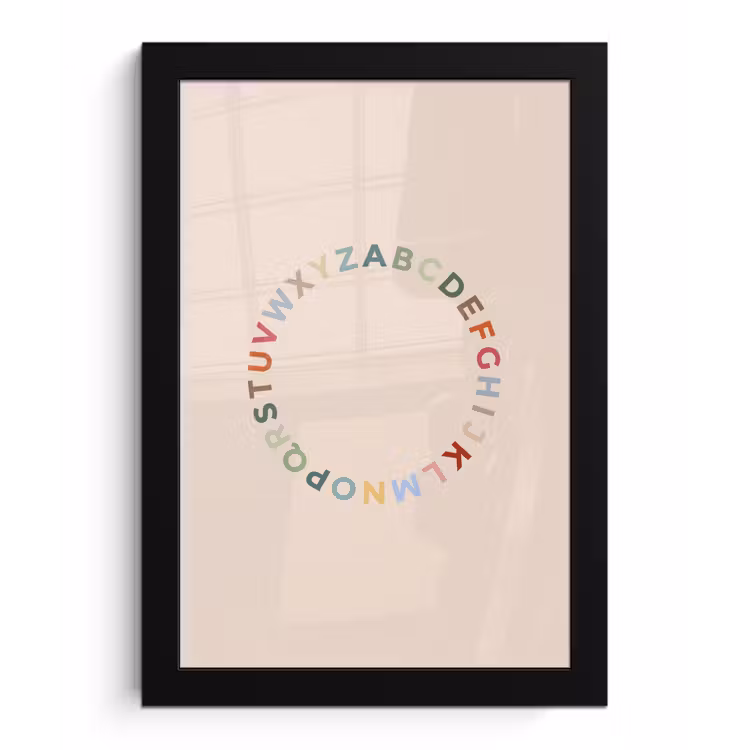 Bilder mit Rahmen - Alphabet – Kreis – Bildung – Spielerisch – Farbenfroh — 1