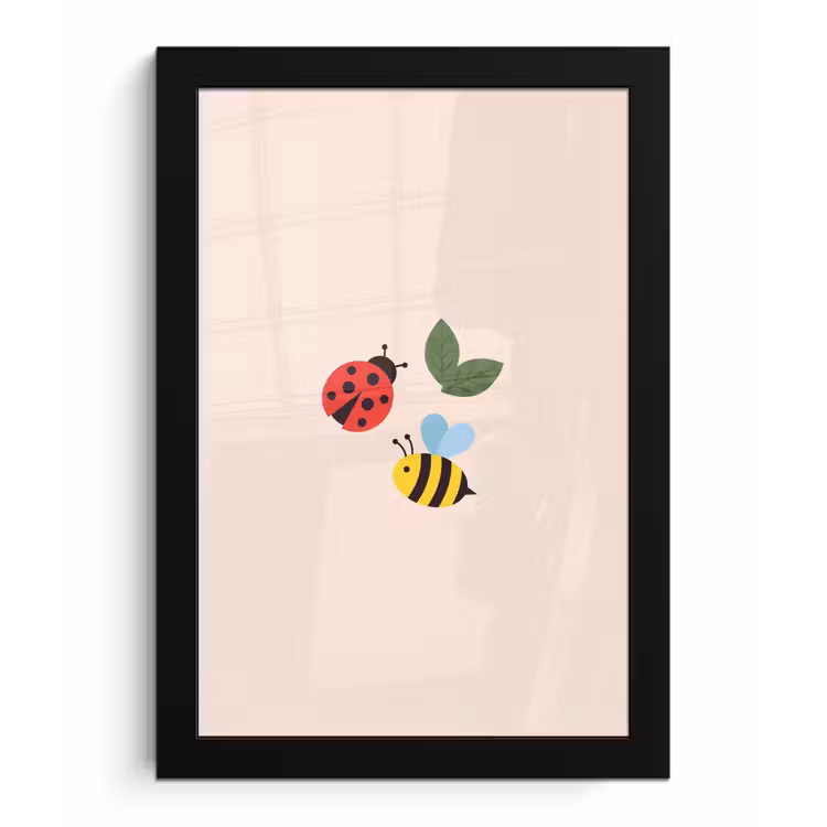 Bilder mit Rahmen - Insekt – Blatt – Natur – Verspielt – Illustration — 1