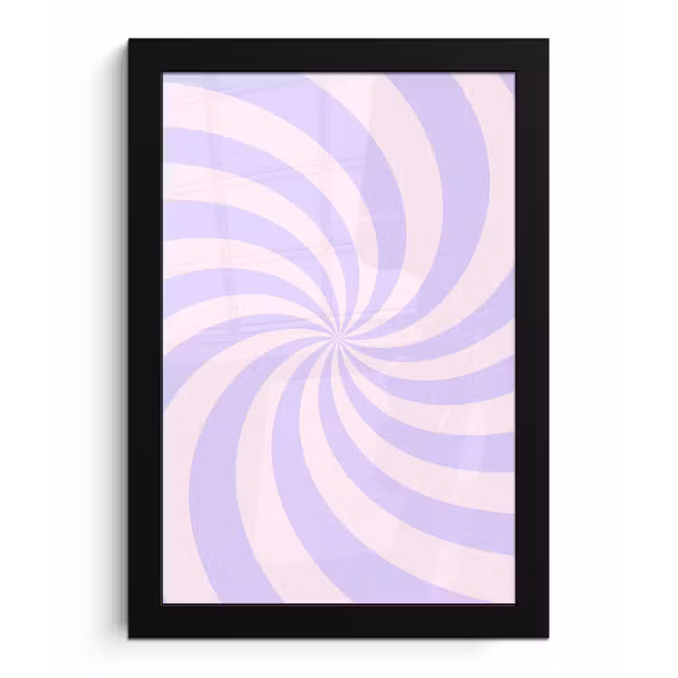 Bilder mit Rahmen - Muster – Spirale – Abstrakt – Modern – Lila-Rosa — 1