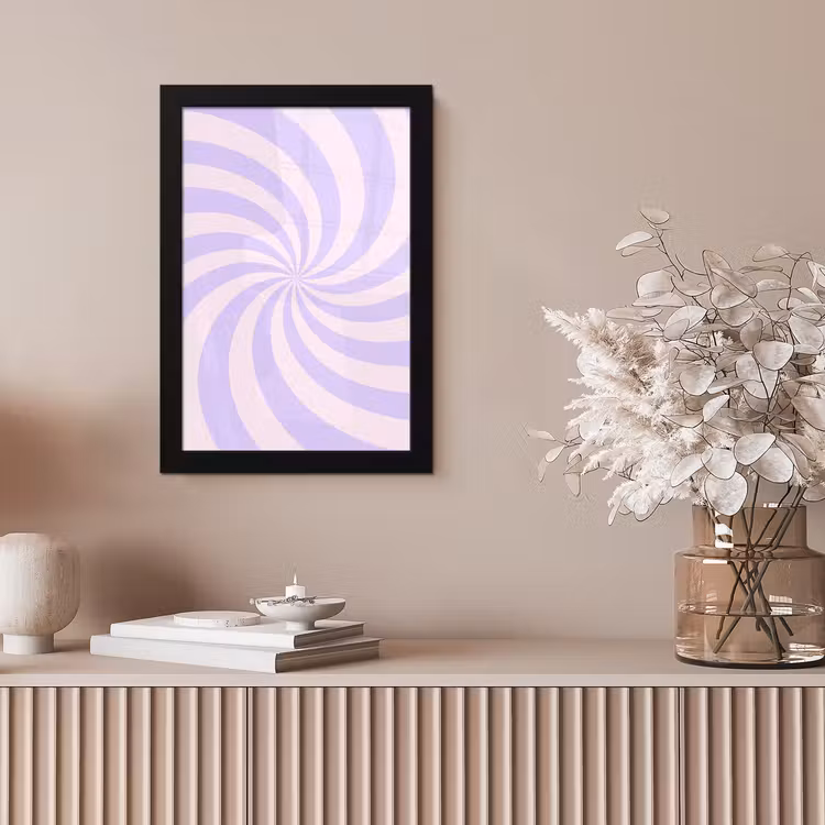 Bilder mit Rahmen - Muster – Spirale – Abstrakt – Modern – Lila-Rosa — 4
