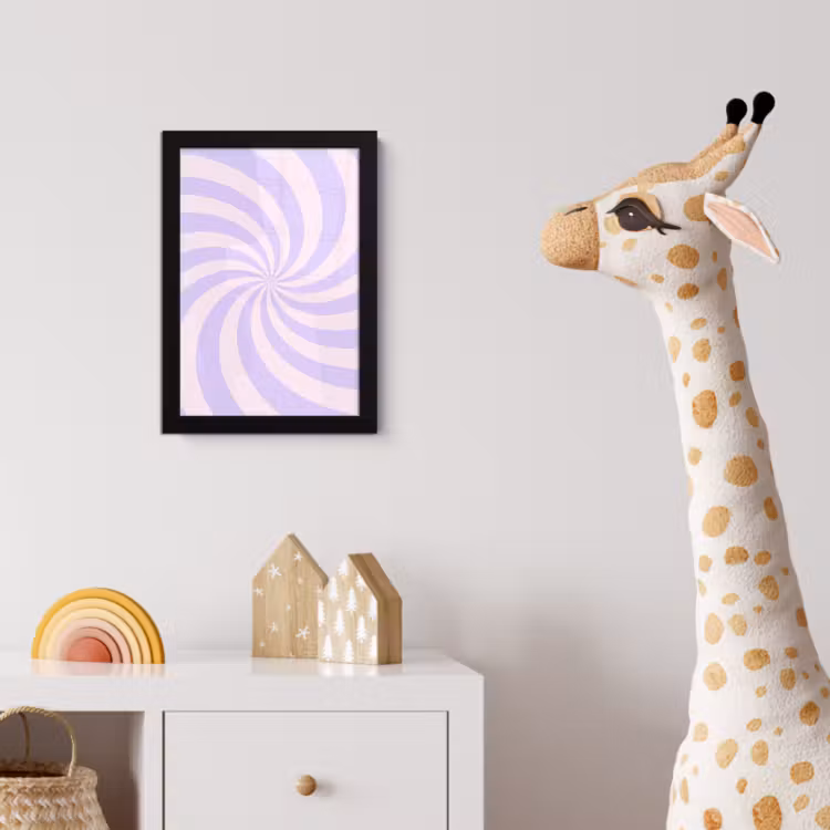 Bilder mit Rahmen - Muster – Spirale – Abstrakt – Modern – Lila-Rosa — 5