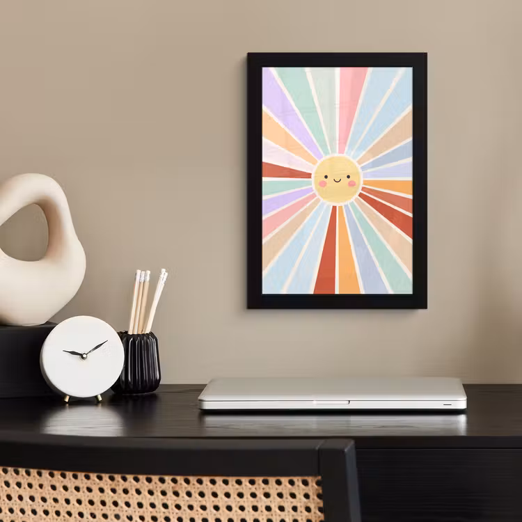 Bilder mit Rahmen - Sonne – Strahlen – Fröhlich – Bunt – Abstrakt — 2
