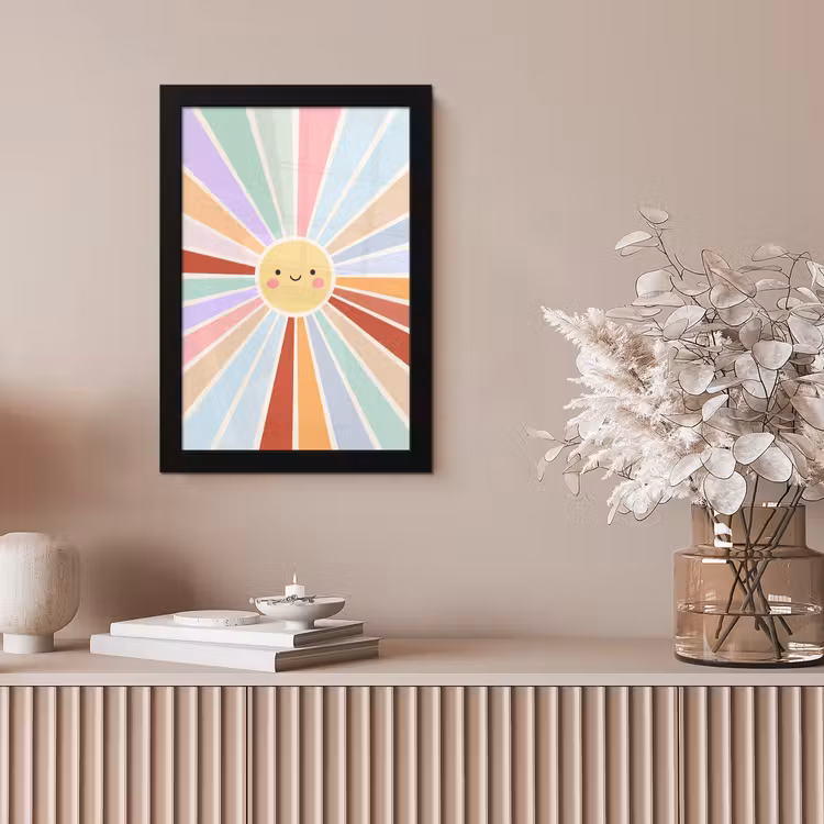 Bilder mit Rahmen - Sonne – Strahlen – Fröhlich – Bunt – Abstrakt — 4