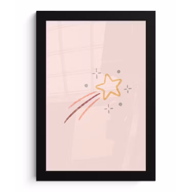 Bilder mit Rahmen - Stern – Fallend – Illustration – Pastell — 1