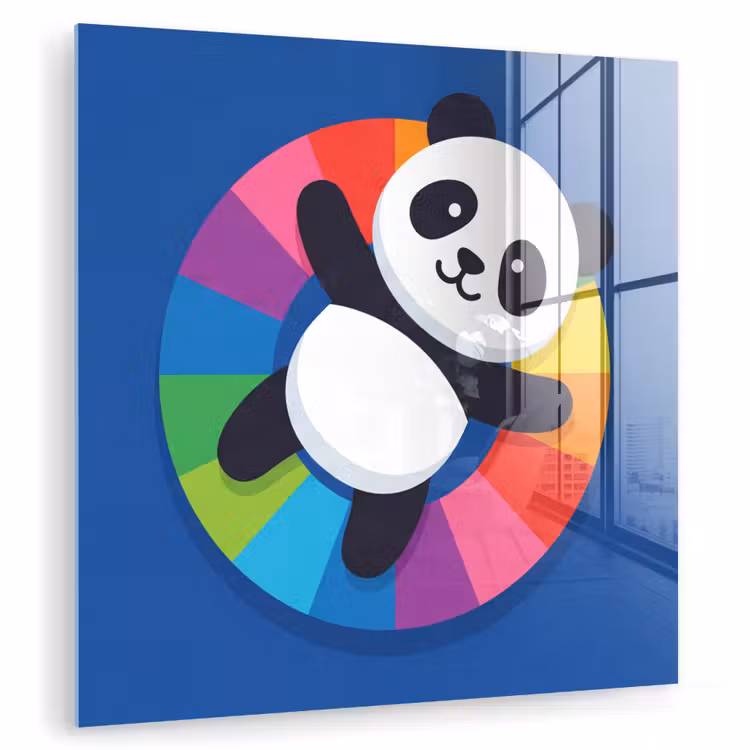 Glasbild - Tiere – Cartoon – Farbenfroh – Modern – Verspielt — 1
