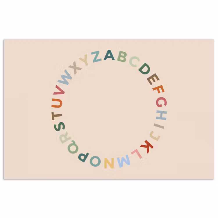 Poster - Alphabet – Kreis – Bildung – Spielerisch – Farbenfroh — 1