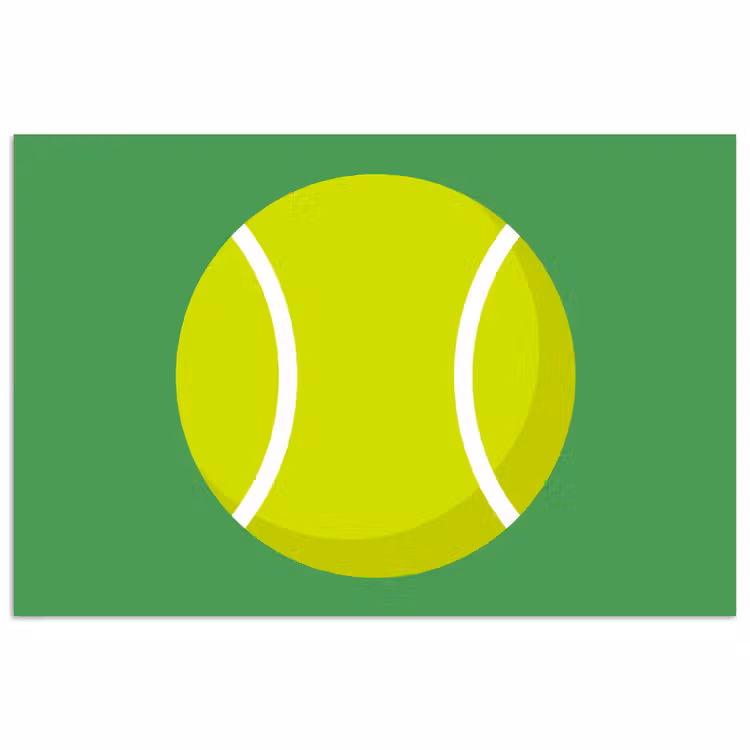 Poster - Ball – Gelb – Sport – Grün – Illustration — 1