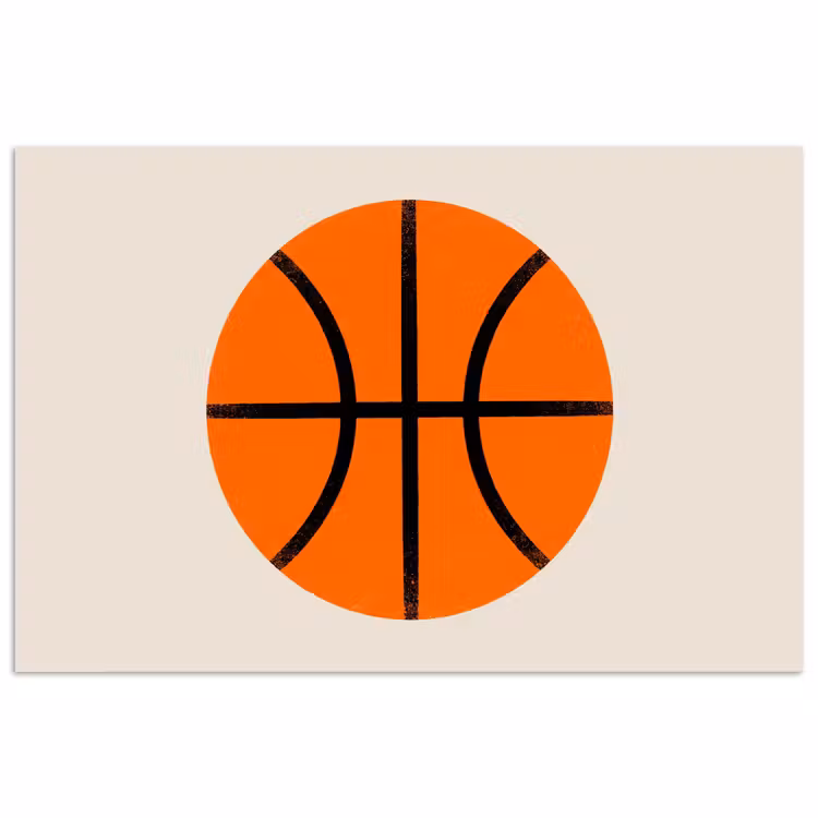 Poster - Basketball – Ball – Sport – Illustration – Orange — 1