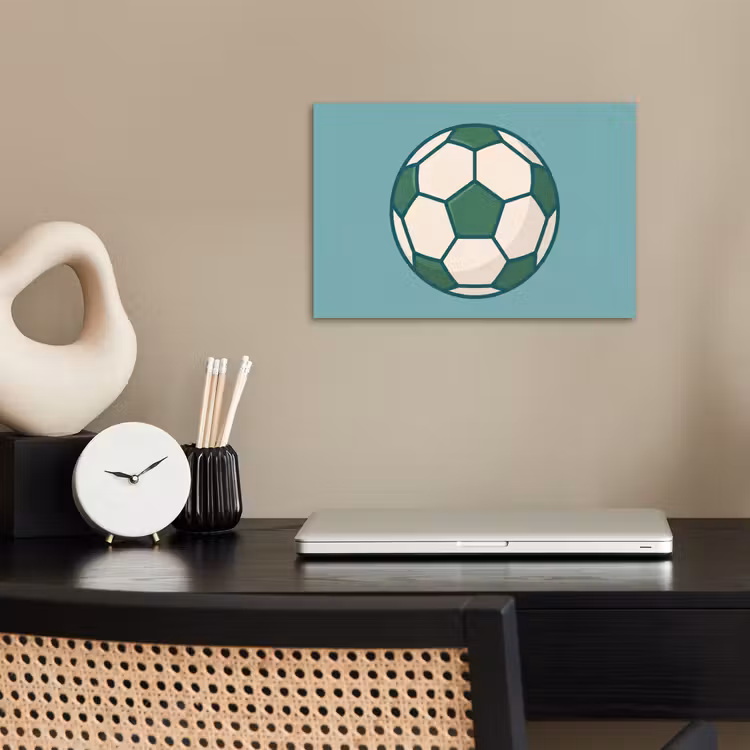 Poster - Fußball – Geometrisch – Sport – Illustration – Blaugrün — 2