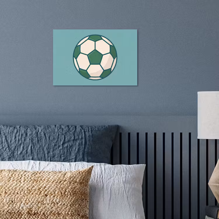 Poster - Fußball – Geometrisch – Sport – Illustration – Blaugrün — 3