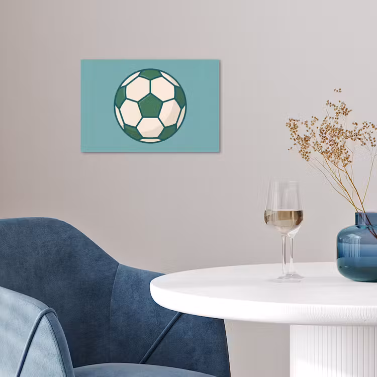 Poster - Fußball – Geometrisch – Sport – Illustration – Blaugrün — 4