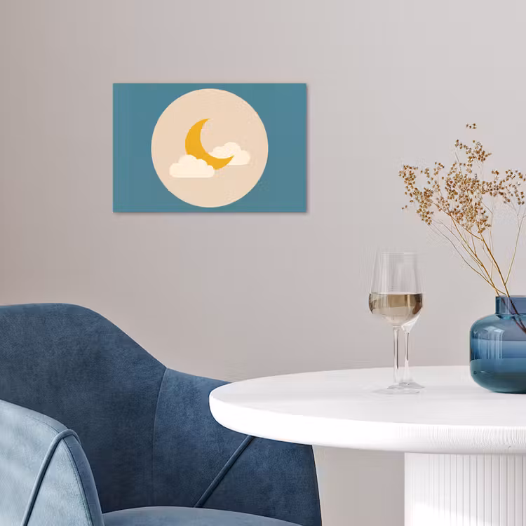 Poster - Mond – Wolken – Natur – Abstrakt – Gelb — 4