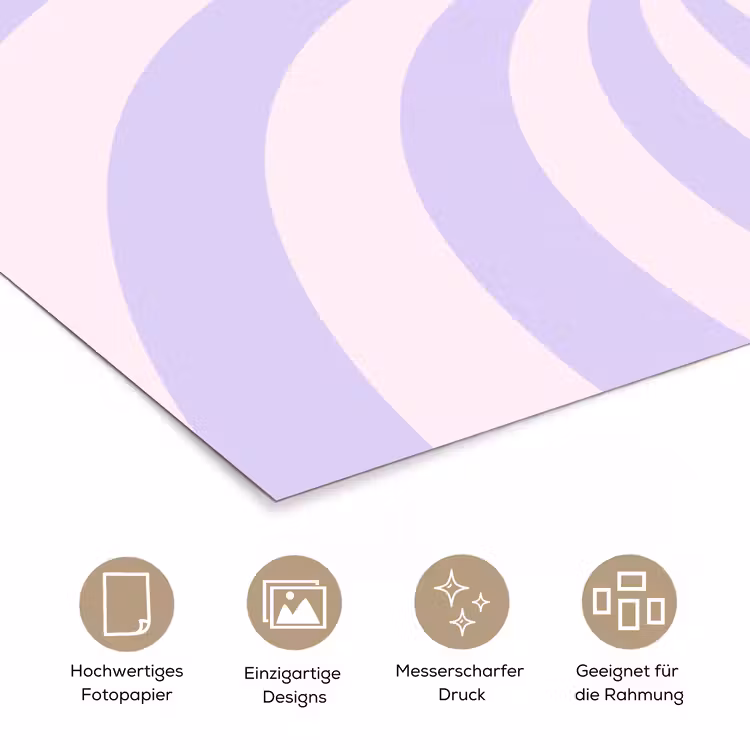 Poster - Muster – Spirale – Abstrakt – Modern – Lila-Rosa — 5