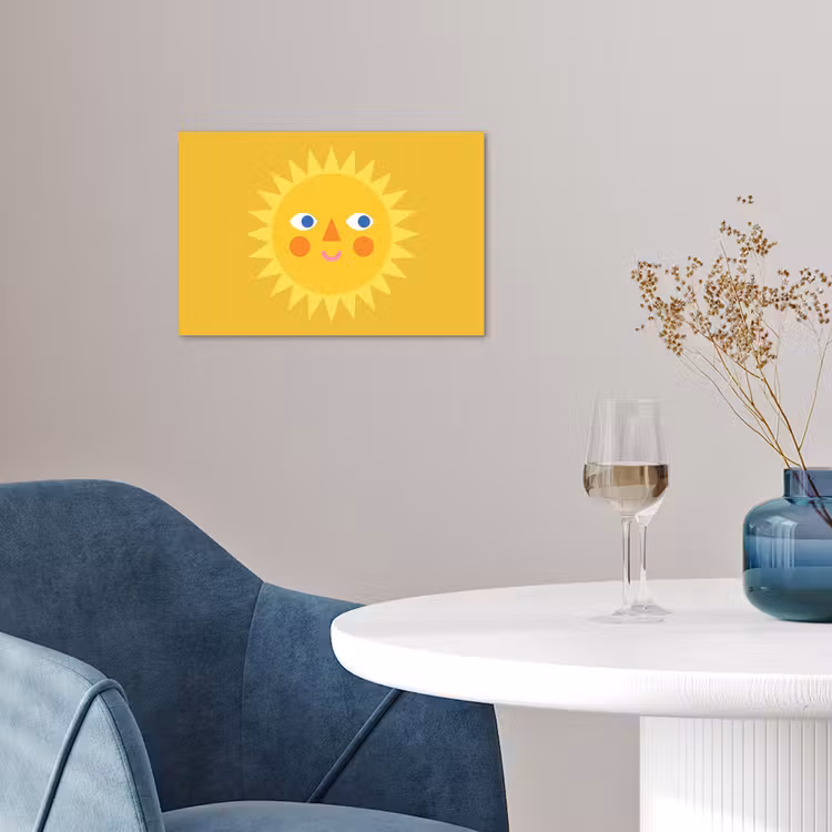 Poster - Sonne – Gesicht – Sommer – Illustration – Gelb — 4