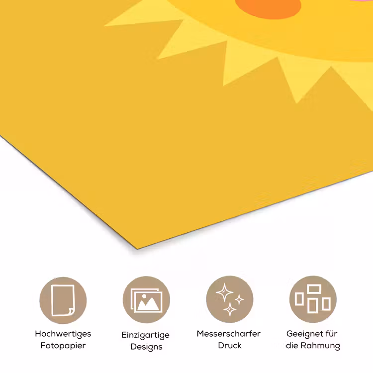 Poster - Sonne – Gesicht – Sommer – Illustration – Gelb — 5