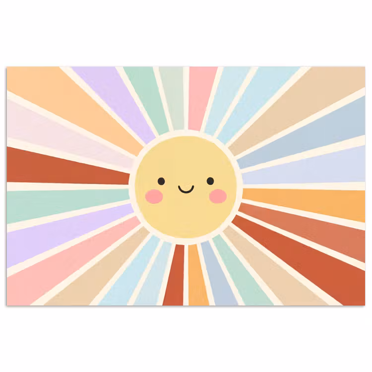 Poster - Sonne – Strahlen – Fröhlich – Bunt – Abstrakt — 1