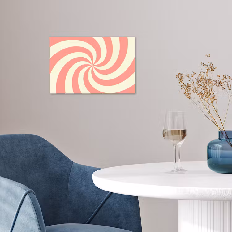 Poster - Spirale – Muster – Abstrakt – Rosa – Beige — 4