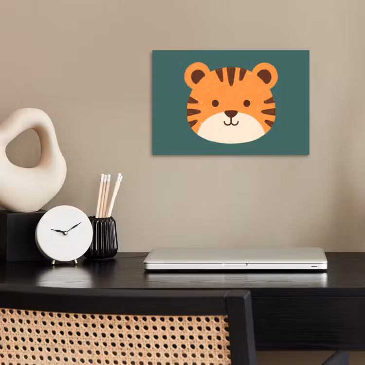 Poster - Tiere – Kopf – Orange – Illustration – Modern — 2