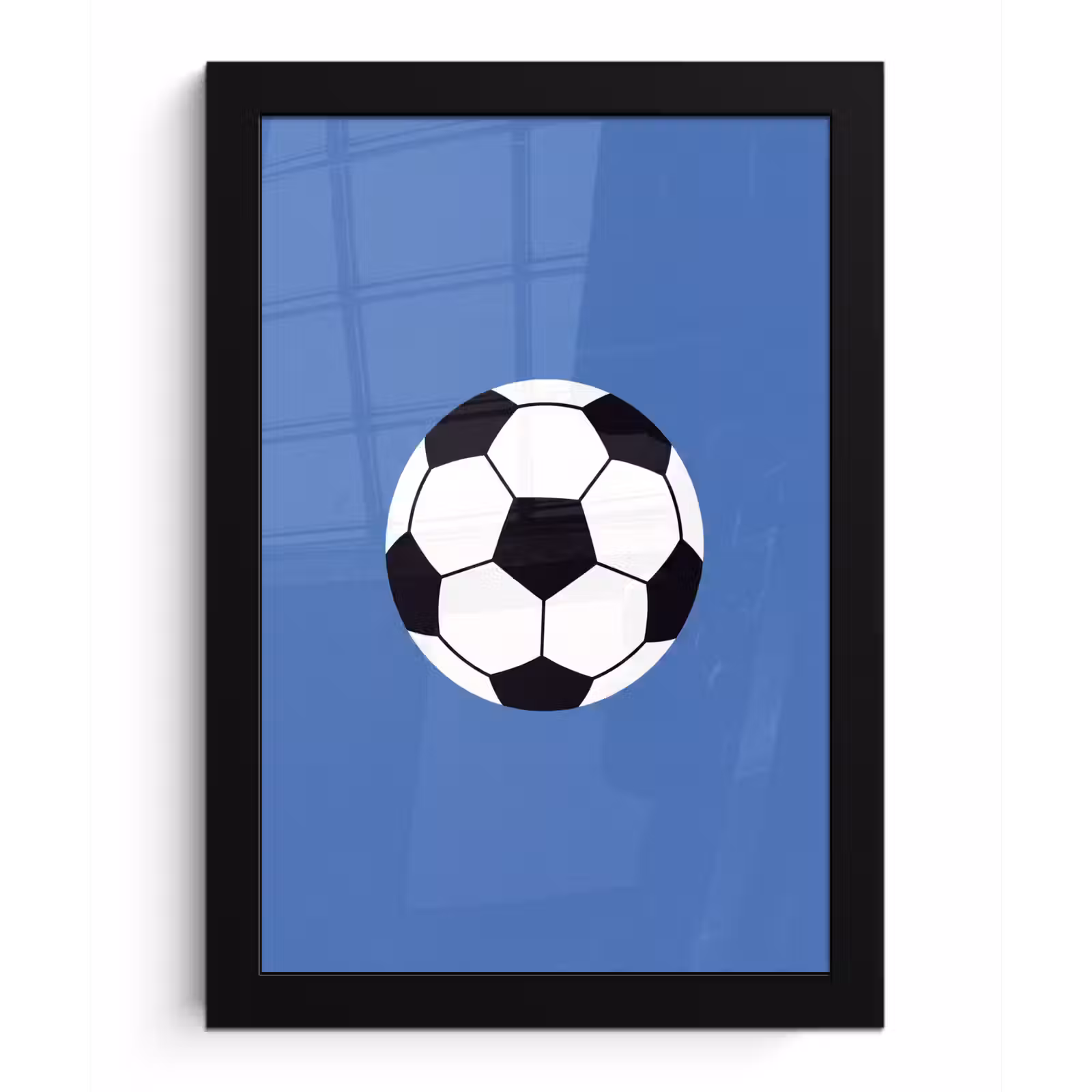 Bilder mit Rahmen - Fußball – Schwarz-Weiß – Sport – Illustration – Blau — 1