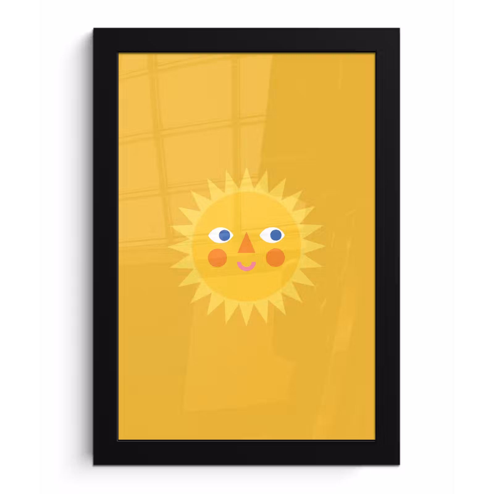 Bilder mit Rahmen - Sonne – Gesicht – Sommer – Illustration – Gelb — 1