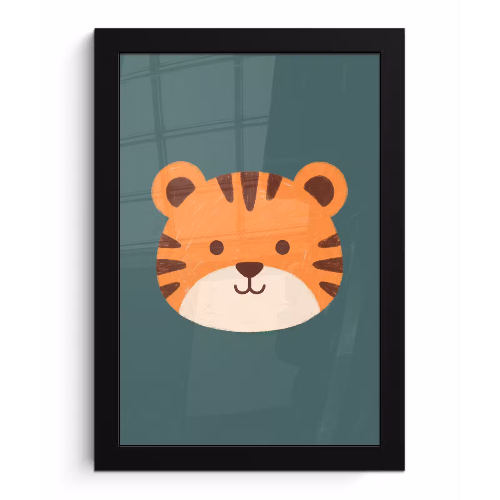 Bilder mit Rahmen - Tiere – Kopf – Orange – Illustration – Modern — 1