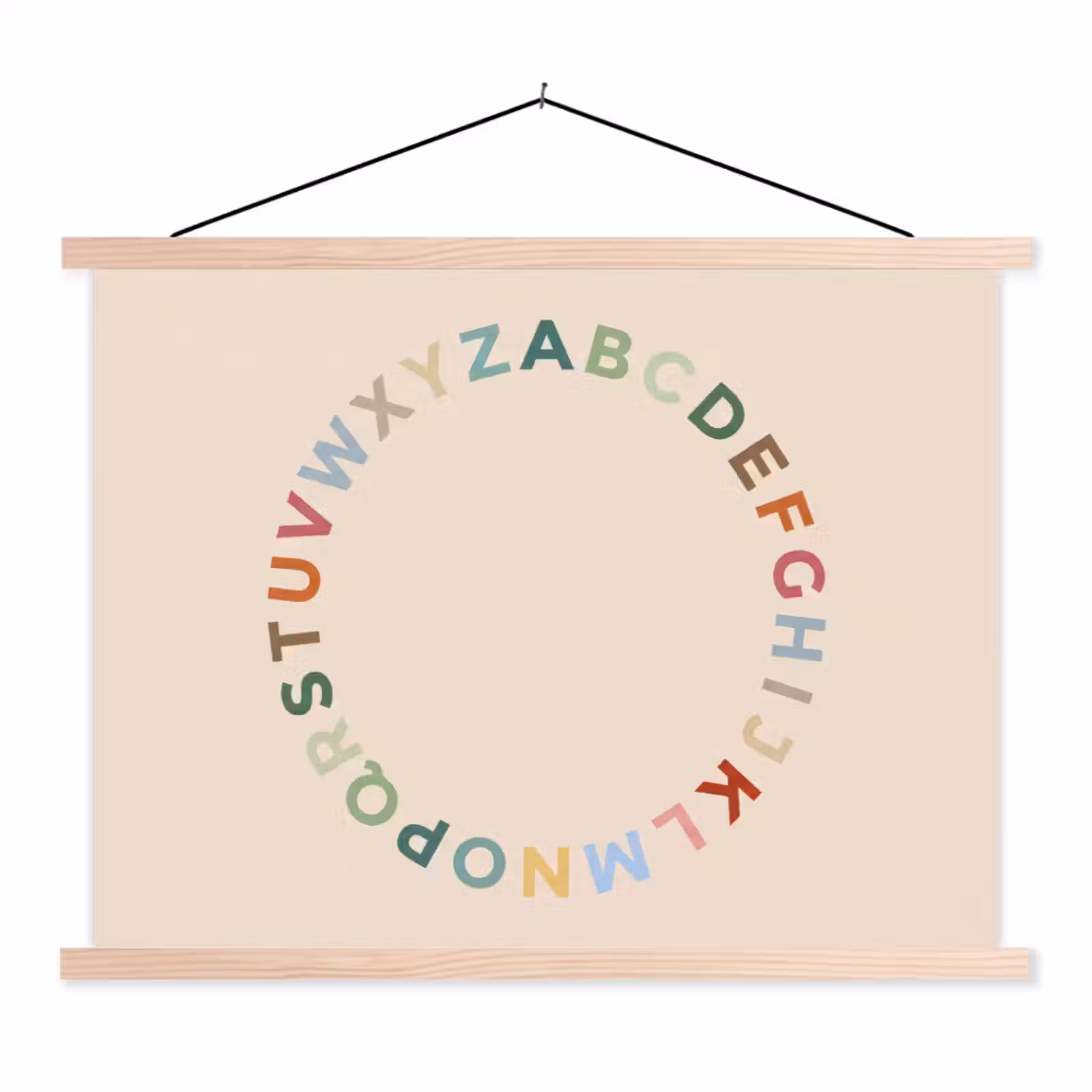 Stoffbild - Alphabet – Kreis – Bildung – Spielerisch – Farbenfroh — 1
