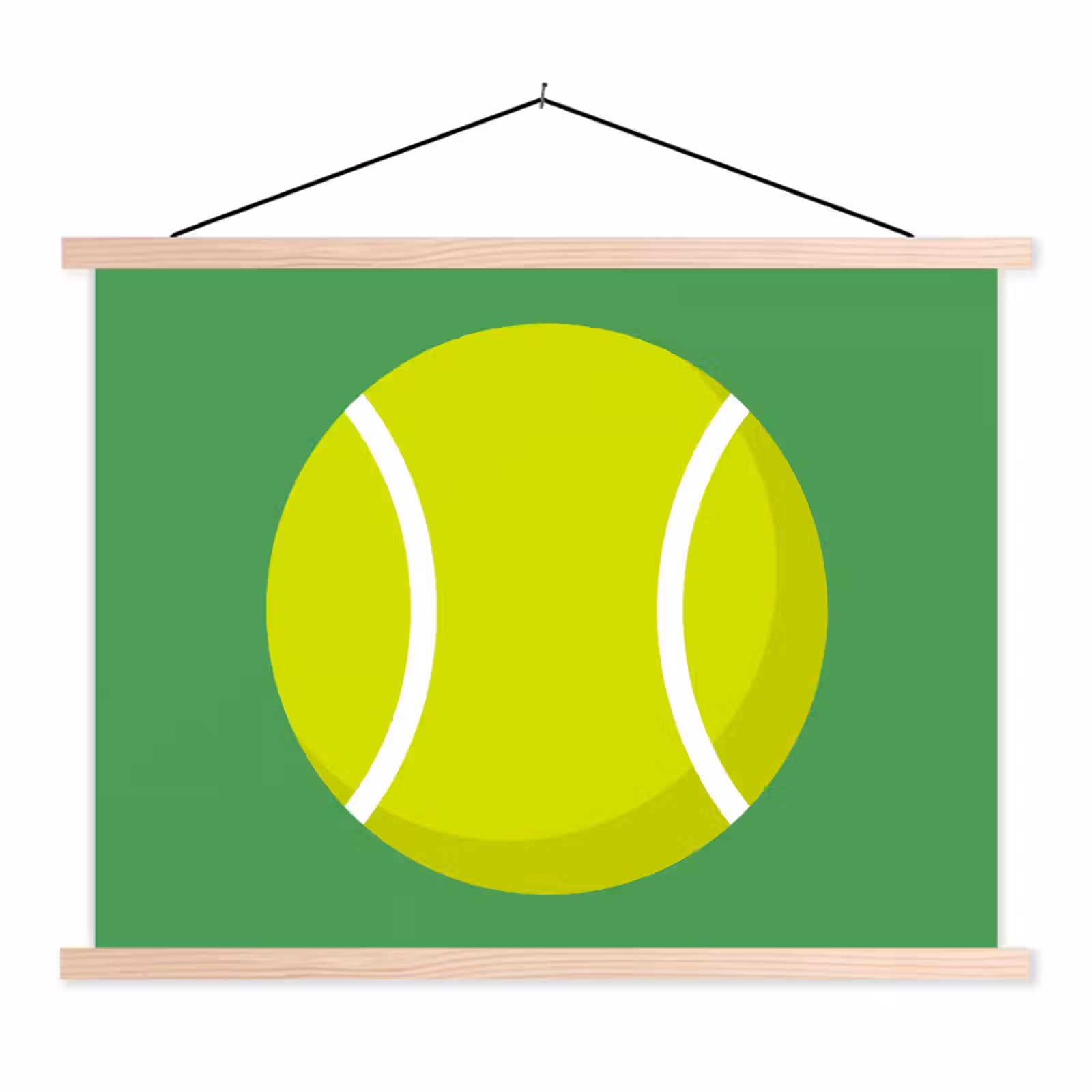 Stoffbild - Ball – Gelb – Sport – Grün – Illustration — 1