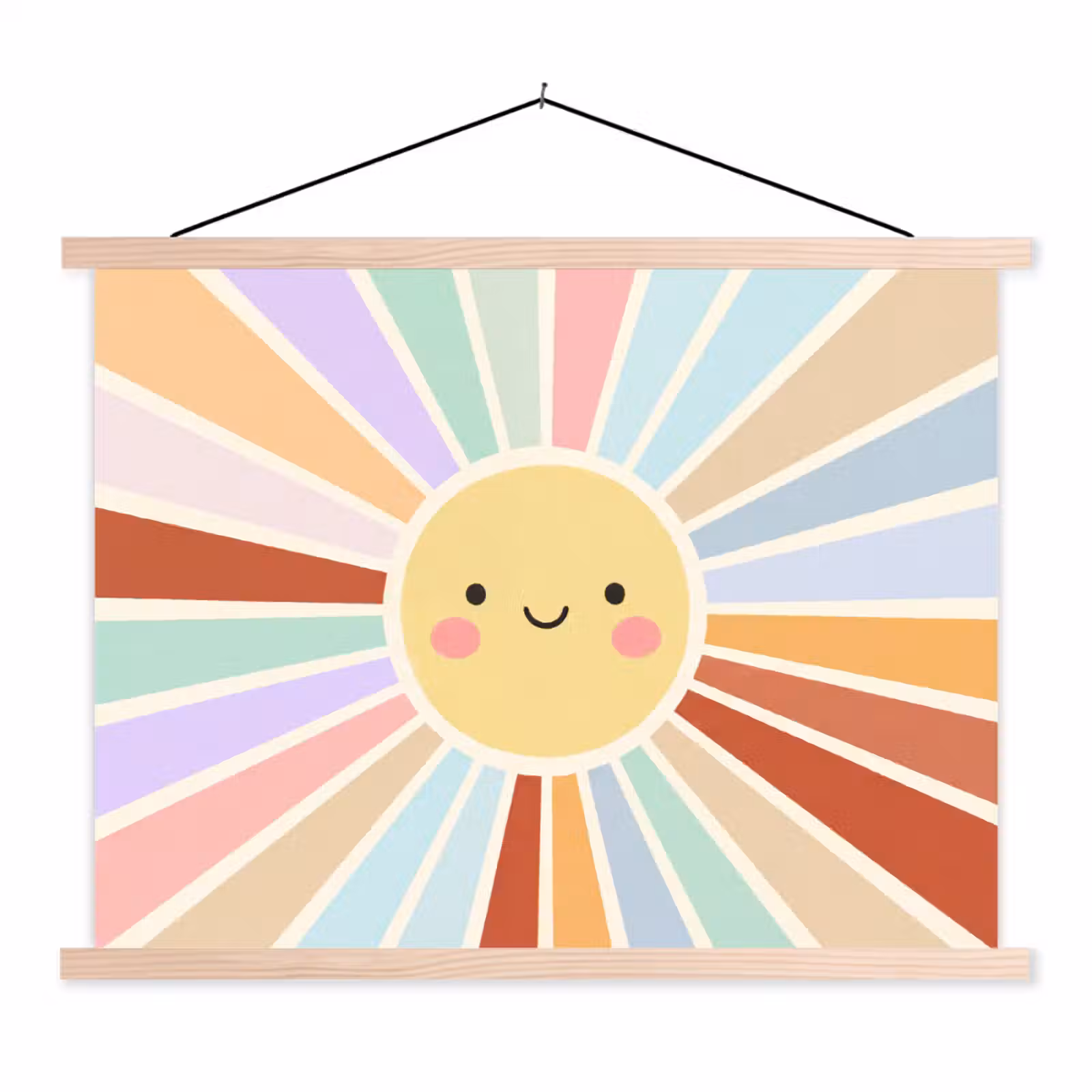Stoffbild - Sonne – Strahlen – Fröhlich – Bunt – Abstrakt — 1