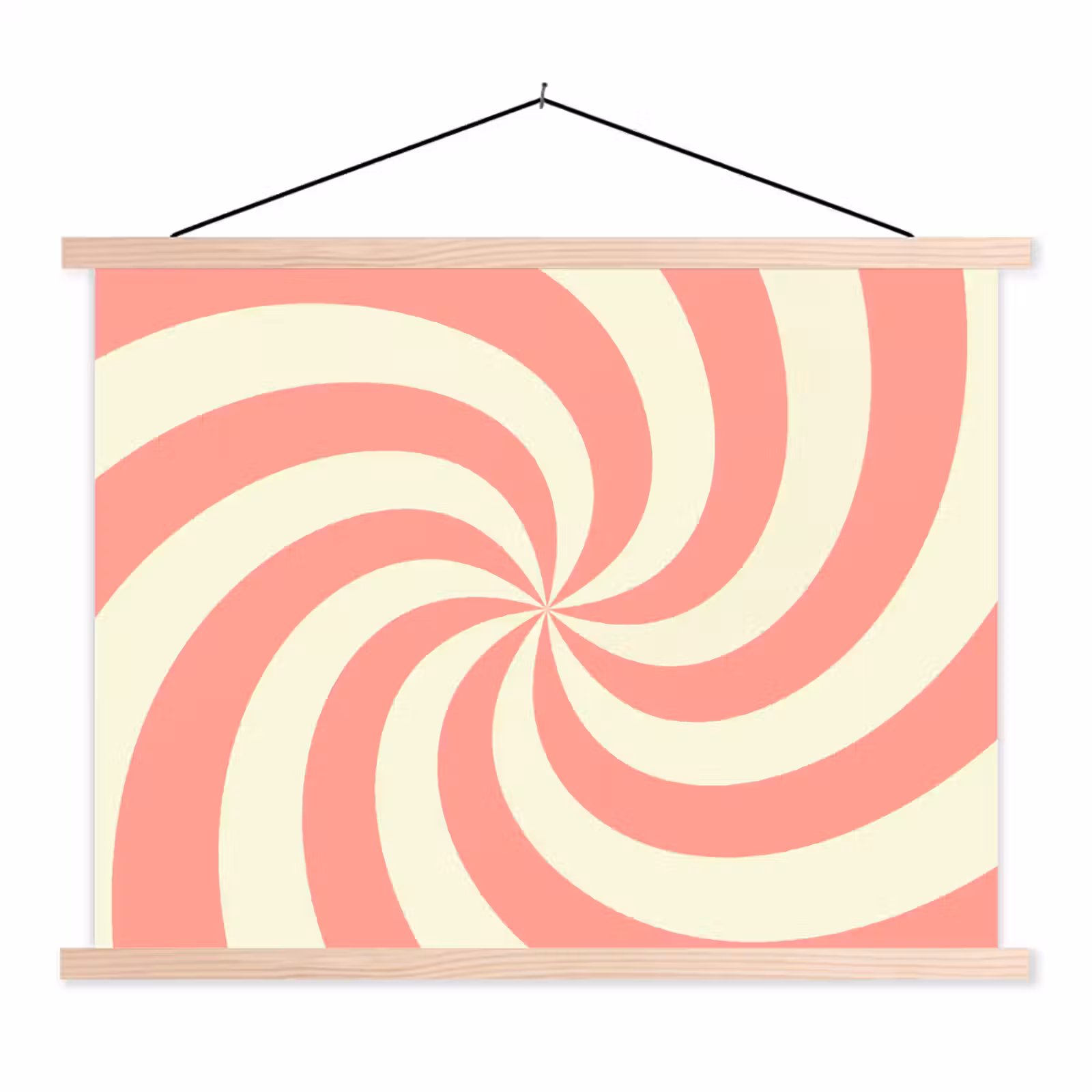 Stoffbild - Spirale – Muster – Abstrakt – Rosa – Beige — 1