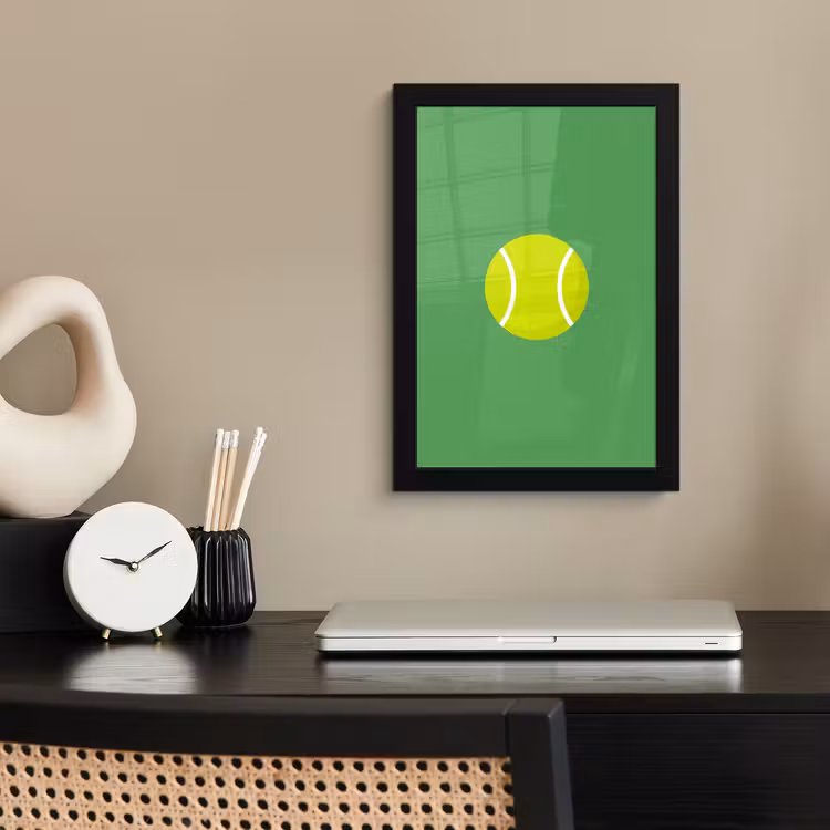 Bilder mit Rahmen - Ball – Gelb – Sport – Grün – Illustration — 2