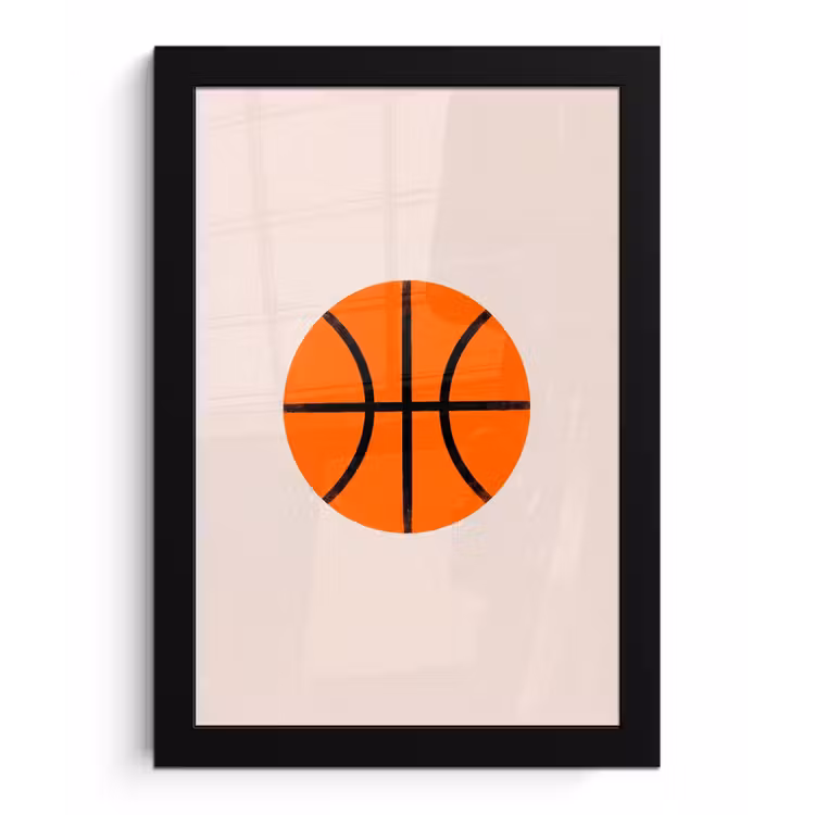 Bilder mit Rahmen - Basketball – Ball – Sport – Illustration – Orange — 1