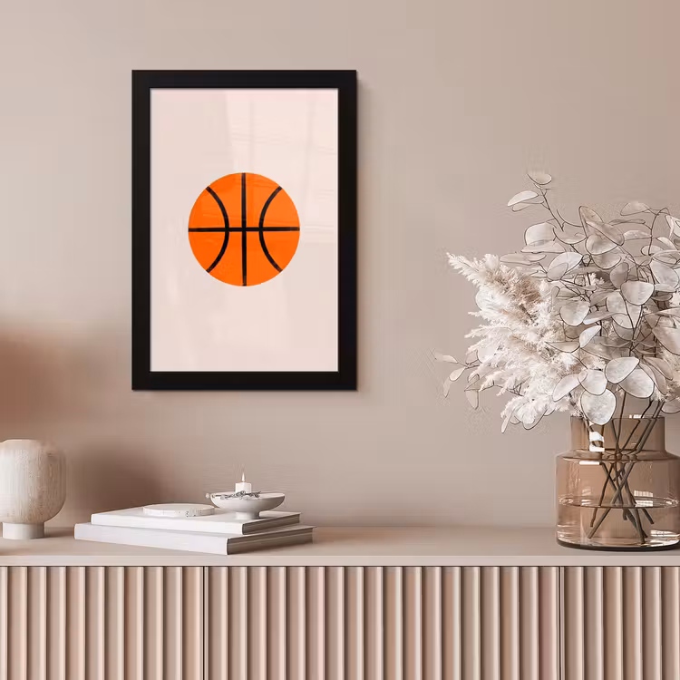 Bilder mit Rahmen - Basketball – Ball – Sport – Illustration – Orange — 4