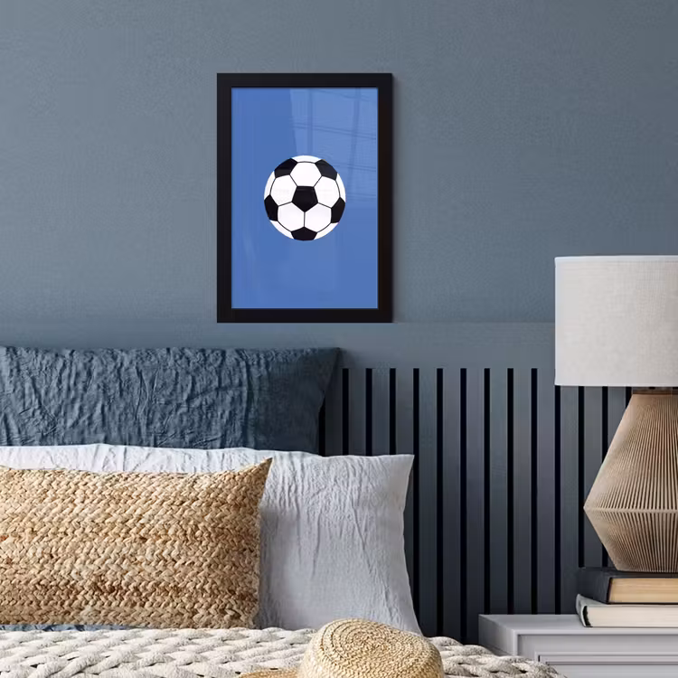 Bilder mit Rahmen - Fußball – Schwarz-Weiß – Sport – Illustration – Blau — 3