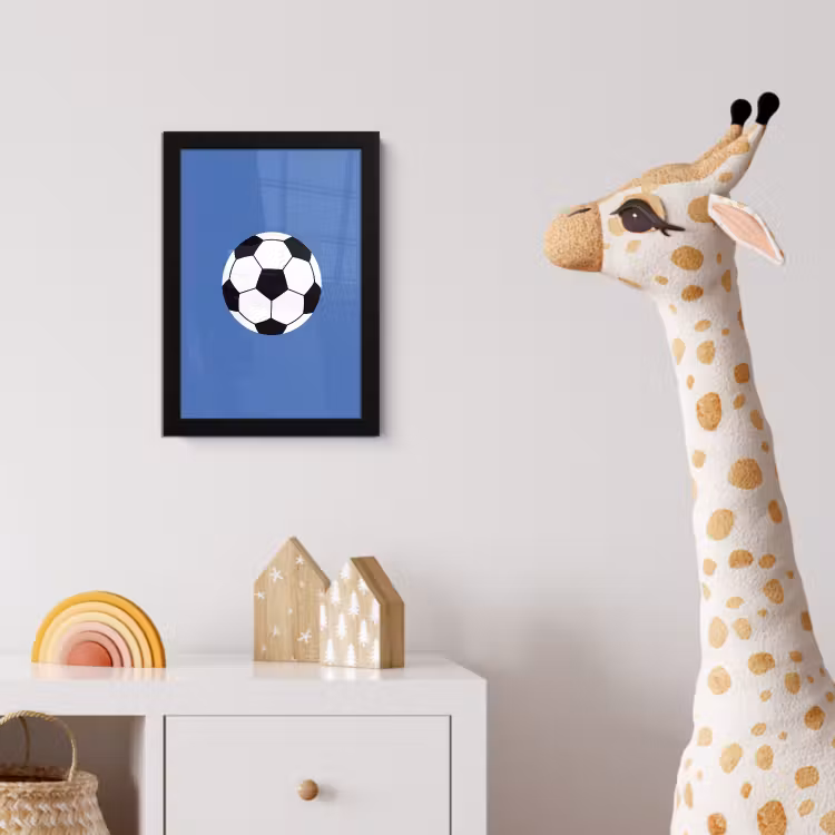 Bilder mit Rahmen - Fußball – Schwarz-Weiß – Sport – Illustration – Blau — 5