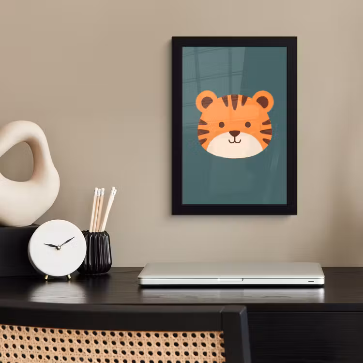 Bilder mit Rahmen - Tiere – Kopf – Orange – Illustration – Modern — 2