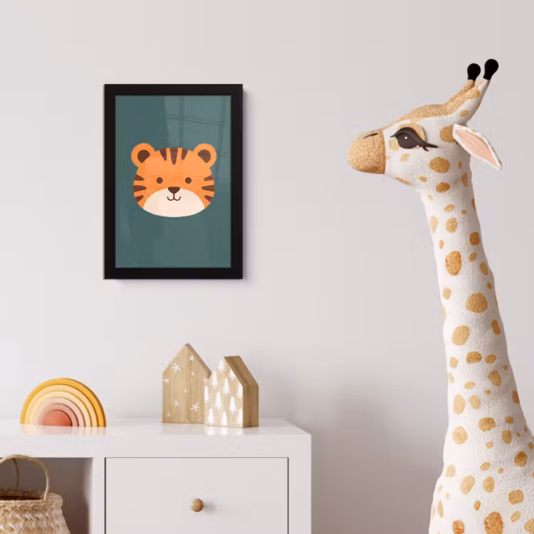 Bilder mit Rahmen - Tiere – Kopf – Orange – Illustration – Modern — 5