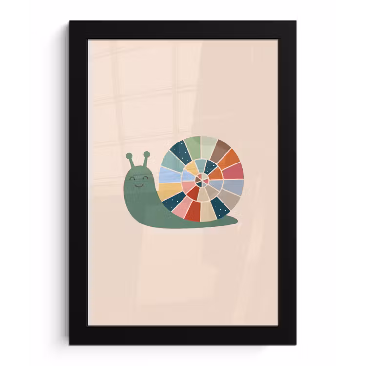 Bilder mit Rahmen - Tiere – Schnecke – Bunt – Illustration — 1