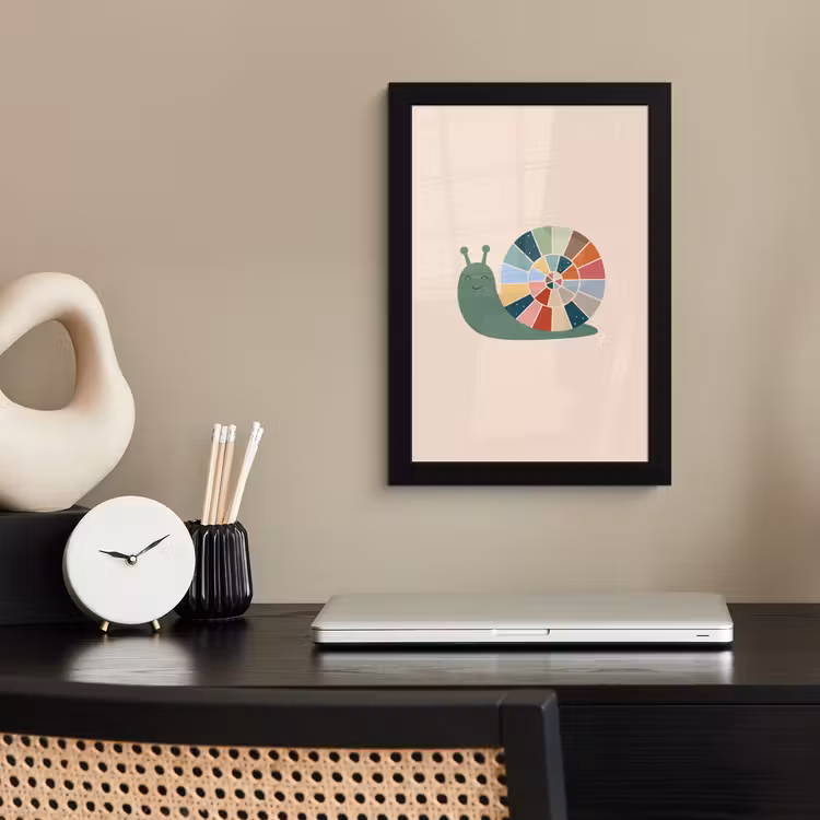 Bilder mit Rahmen - Tiere – Schnecke – Bunt – Illustration — 2