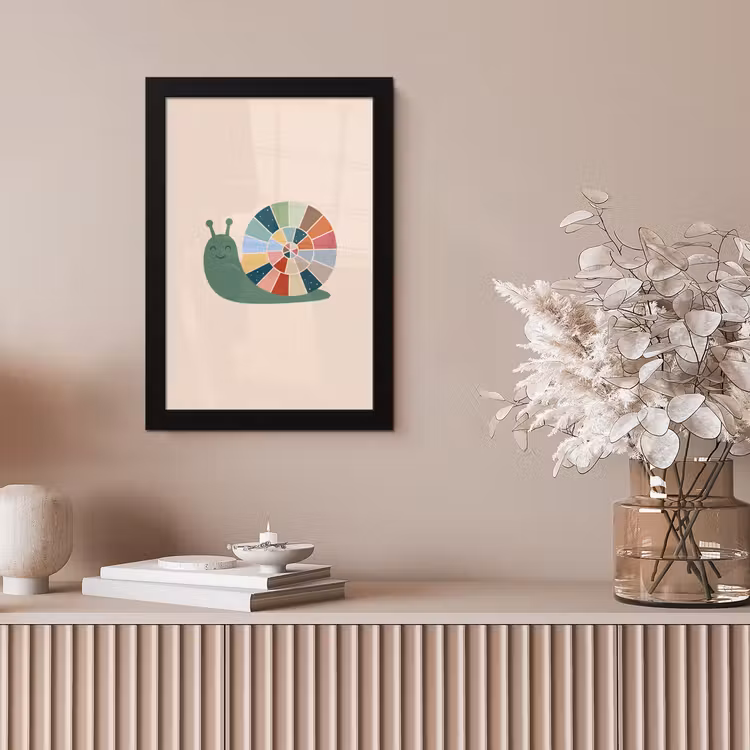 Bilder mit Rahmen - Tiere – Schnecke – Bunt – Illustration — 4