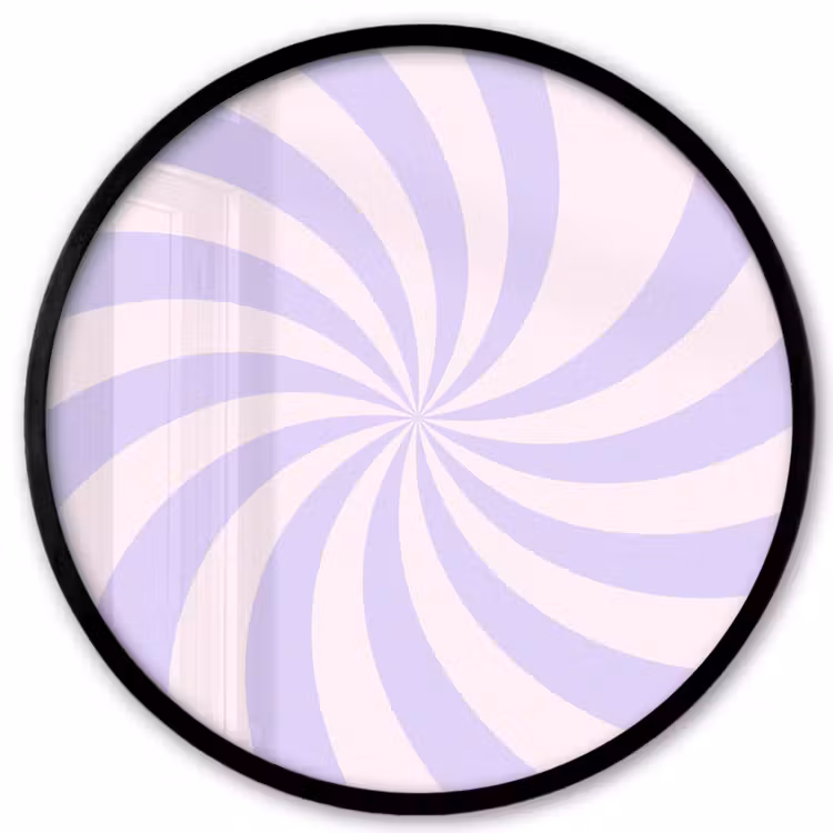 Poster im Rahmen Rund - Muster – Spirale – Abstrakt – Modern – Lila-Rosa — 1