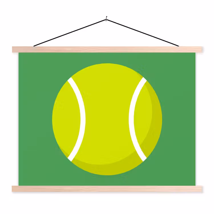 Stoffbild - Ball – Gelb – Sport – Grün – Illustration — 1