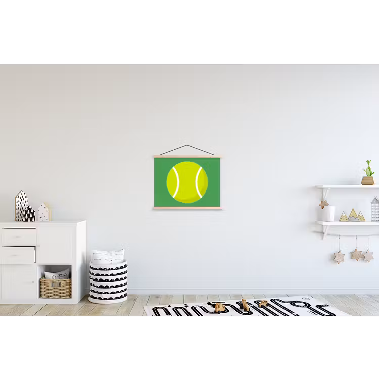 Stoffbild - Ball – Gelb – Sport – Grün – Illustration — 2