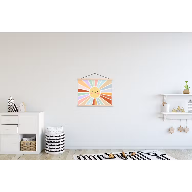 Stoffbild - Sonne – Strahlen – Fröhlich – Bunt – Abstrakt — 2