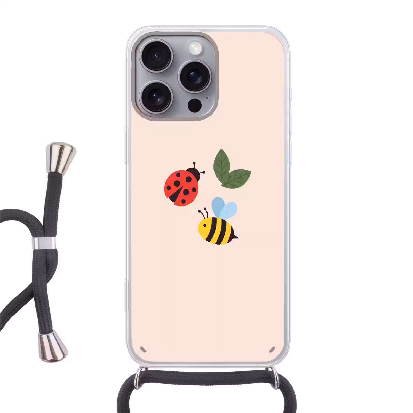 Handyhülle mit Band - Insekt – Blatt – Natur – Verspielt – Illustration — 1