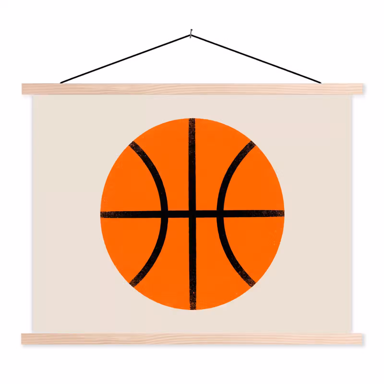 Stoffbild - Basketball – Ball – Sport – Illustration – Orange — 1