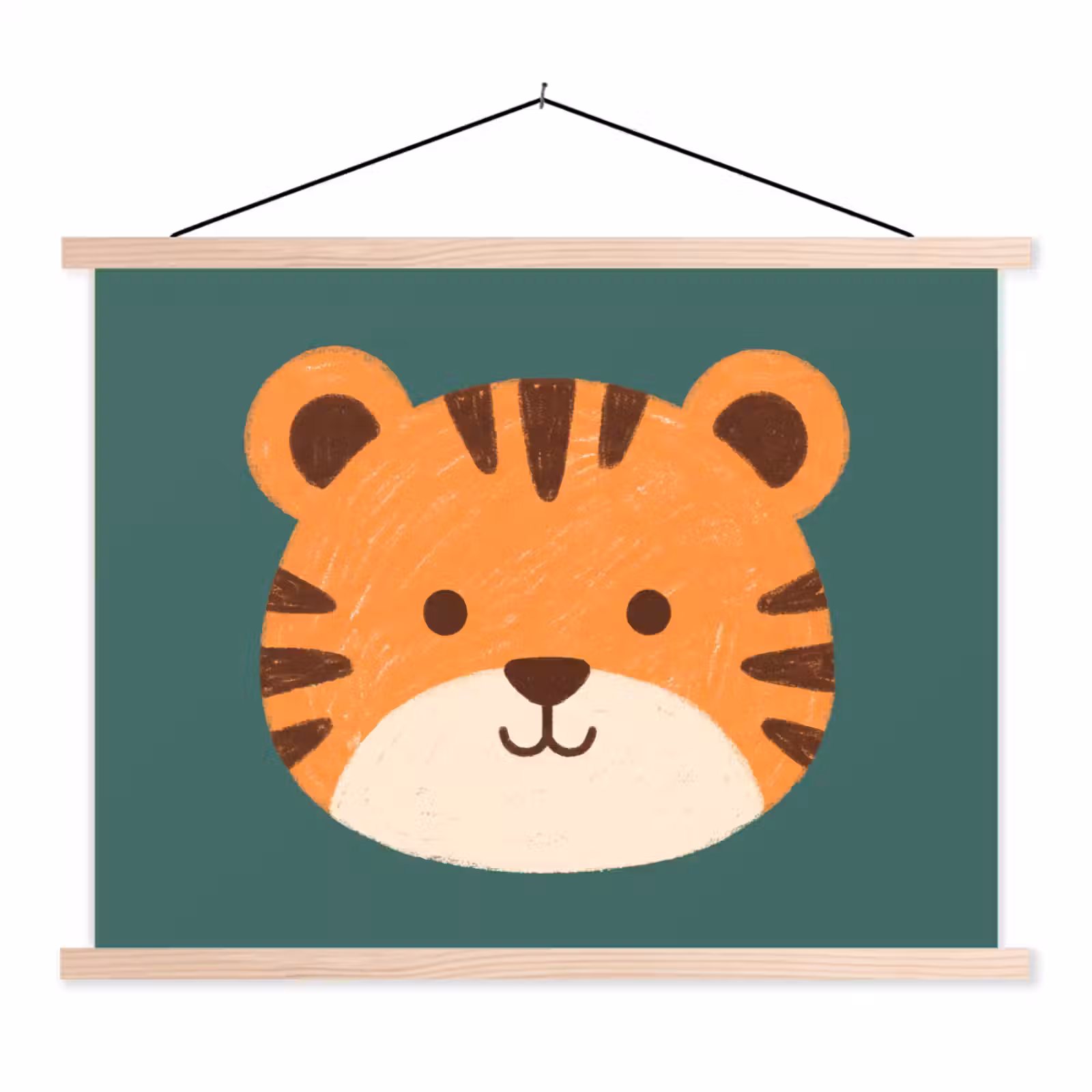 Stoffbild - Tiere – Kopf – Orange – Illustration – Modern — 1